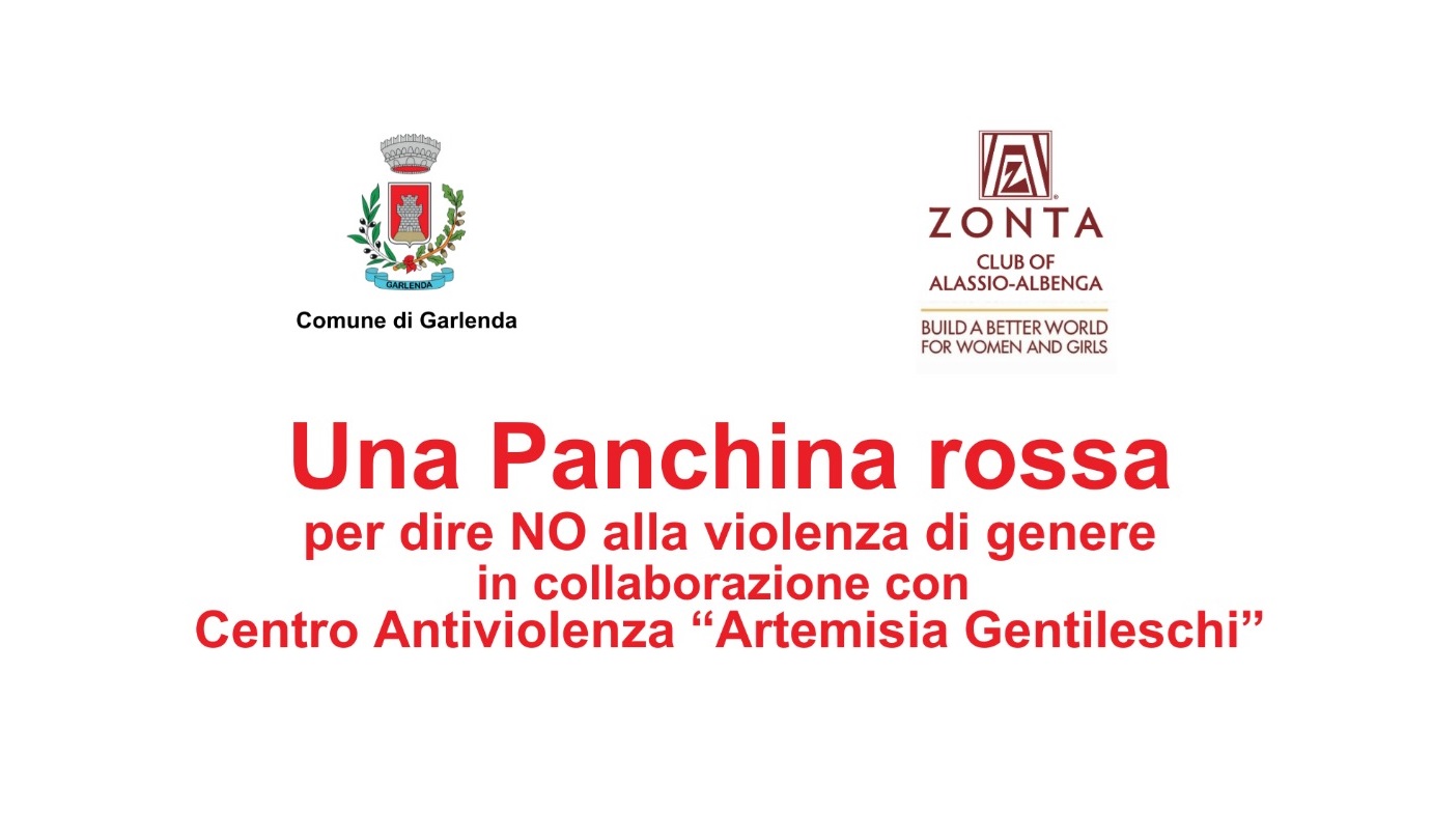 Inaugurazione panchina rossa a Garlenda